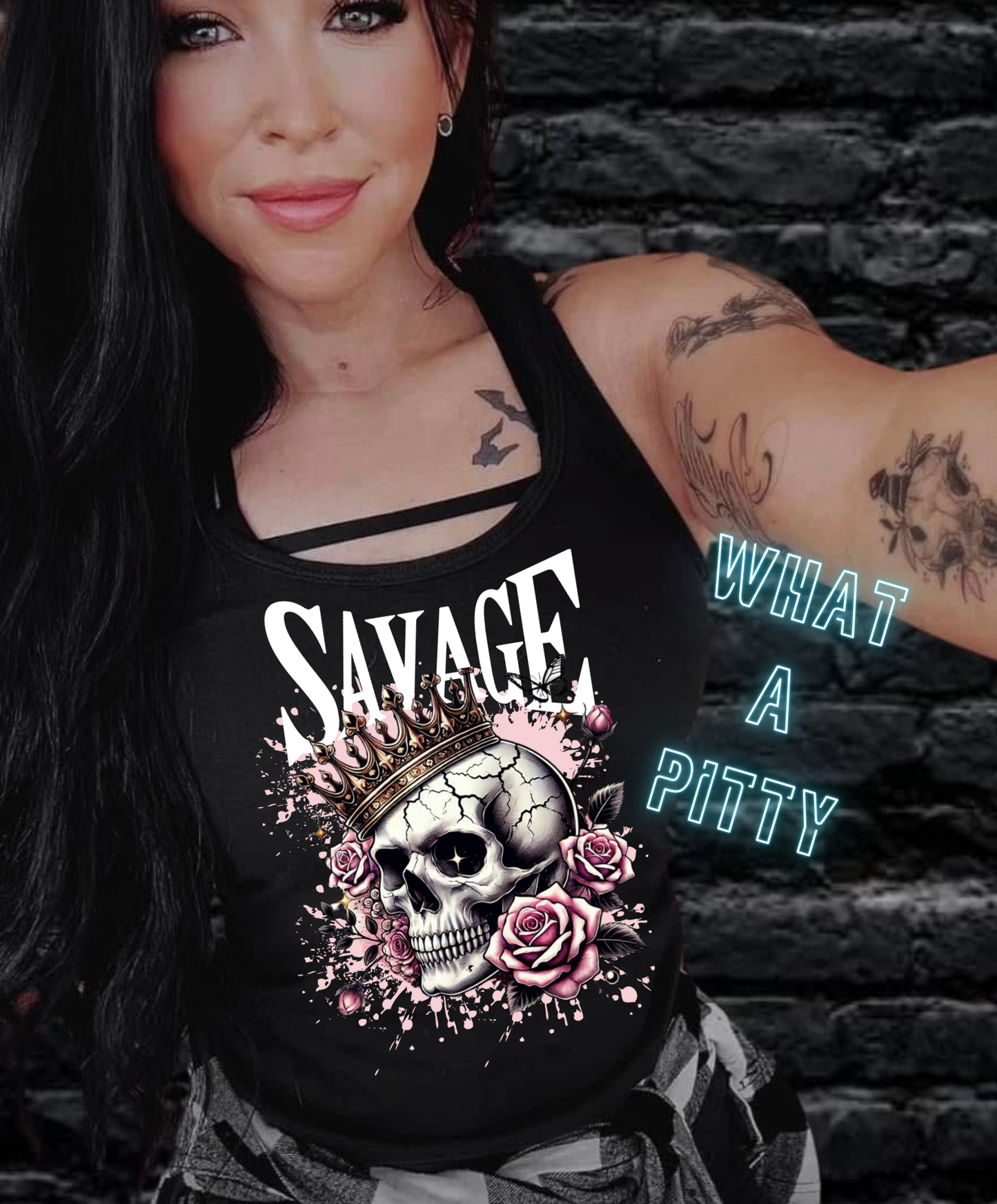 SAVAGE skellie with crown tee