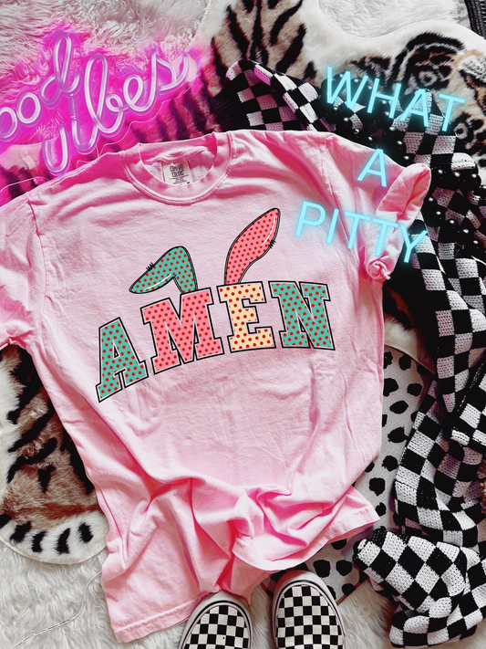 AMEN with bunny ears tee