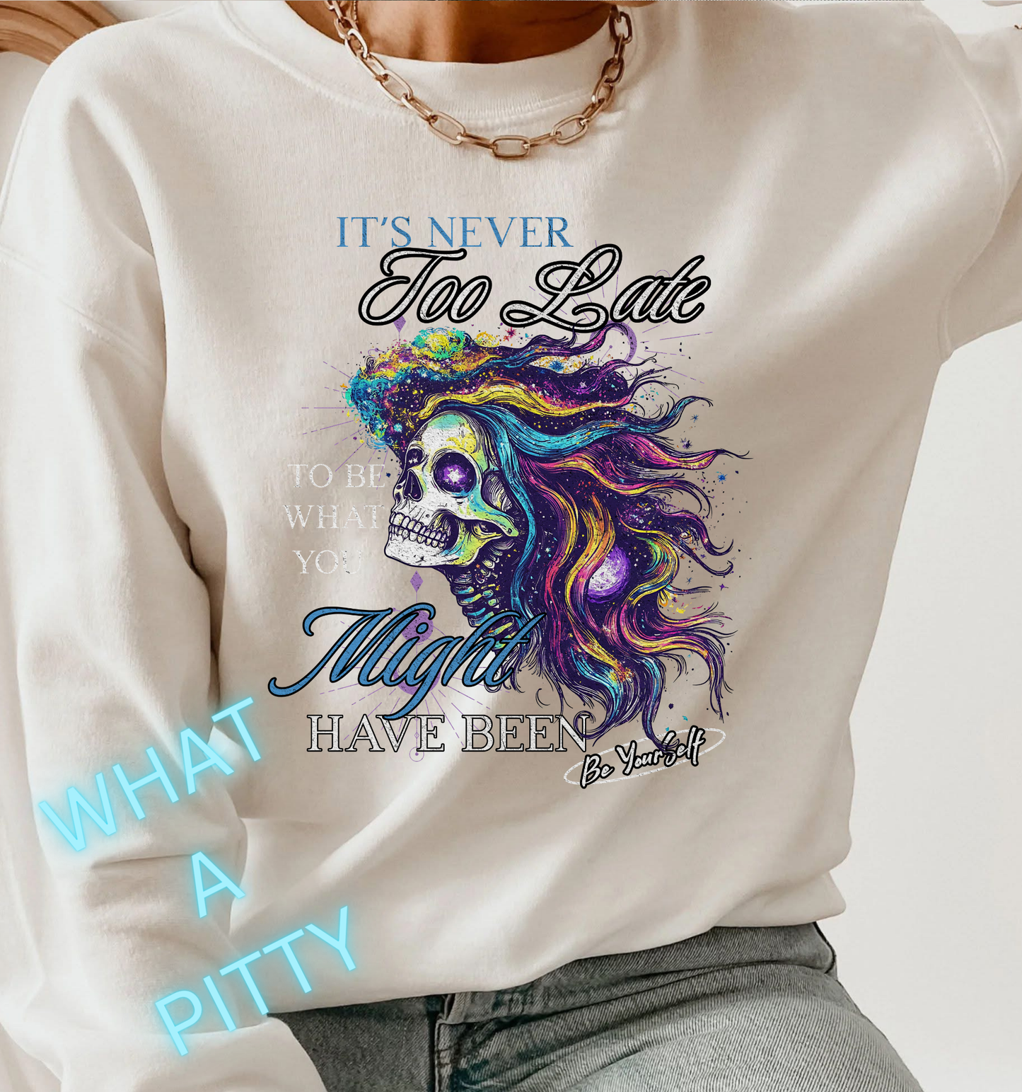It's never too late skellie tee