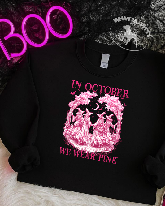 In October Witches tee (all pink)