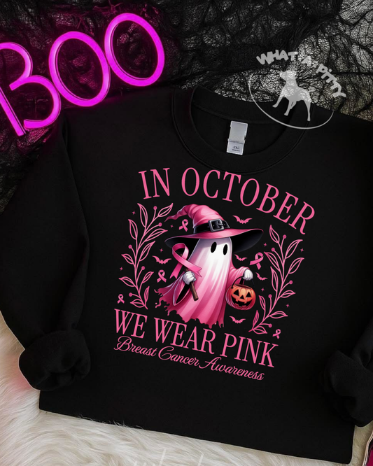 In October Ghost (Pink Ink) tee