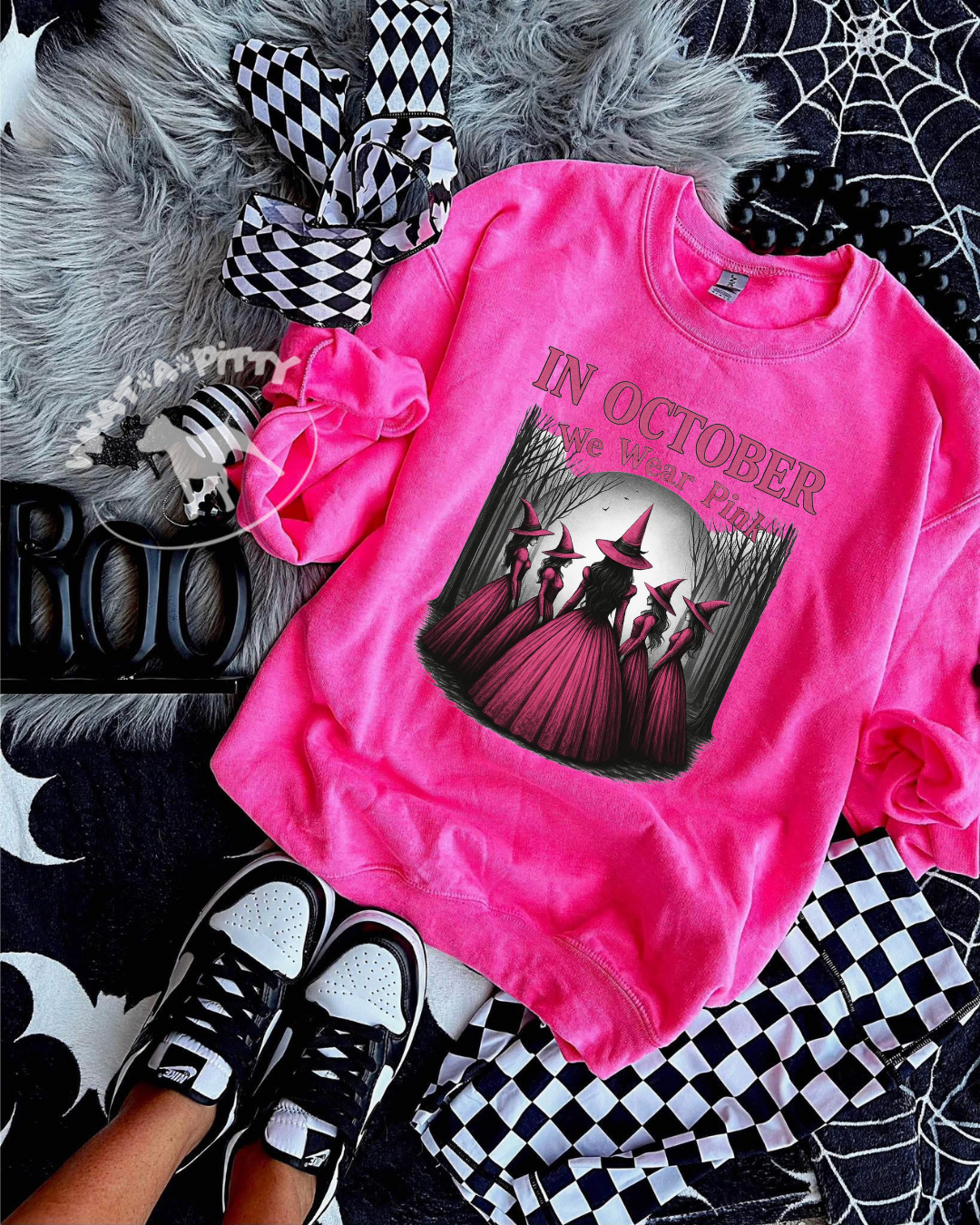 October Witches (Neon Pink) tee