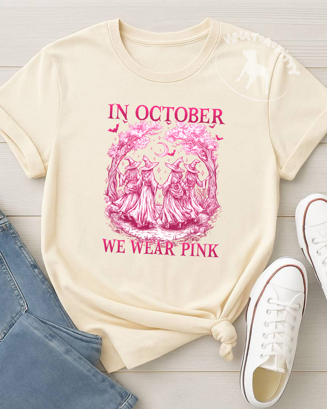 In October Witches tee (all pink)