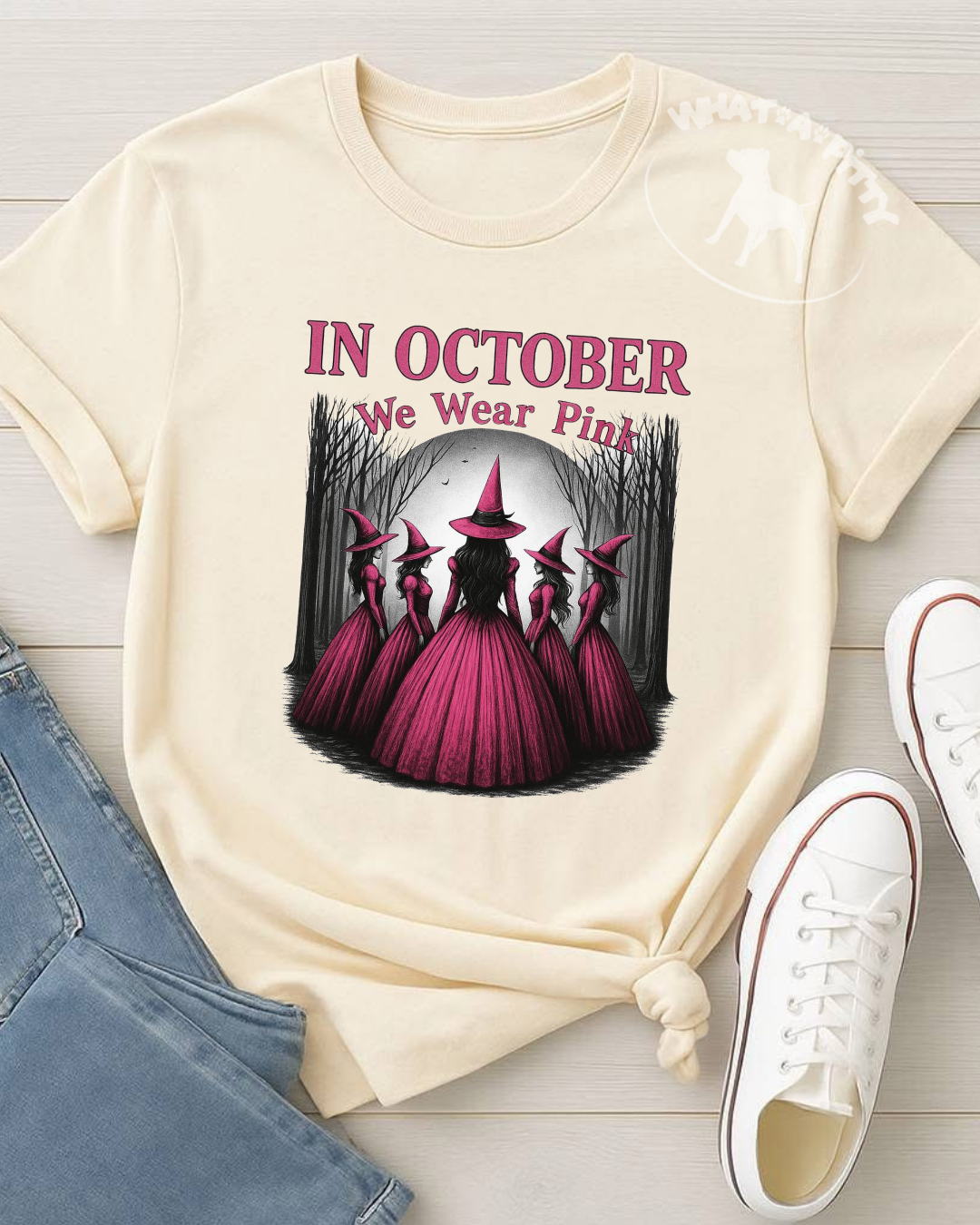 October Witches (Neon Pink) tee