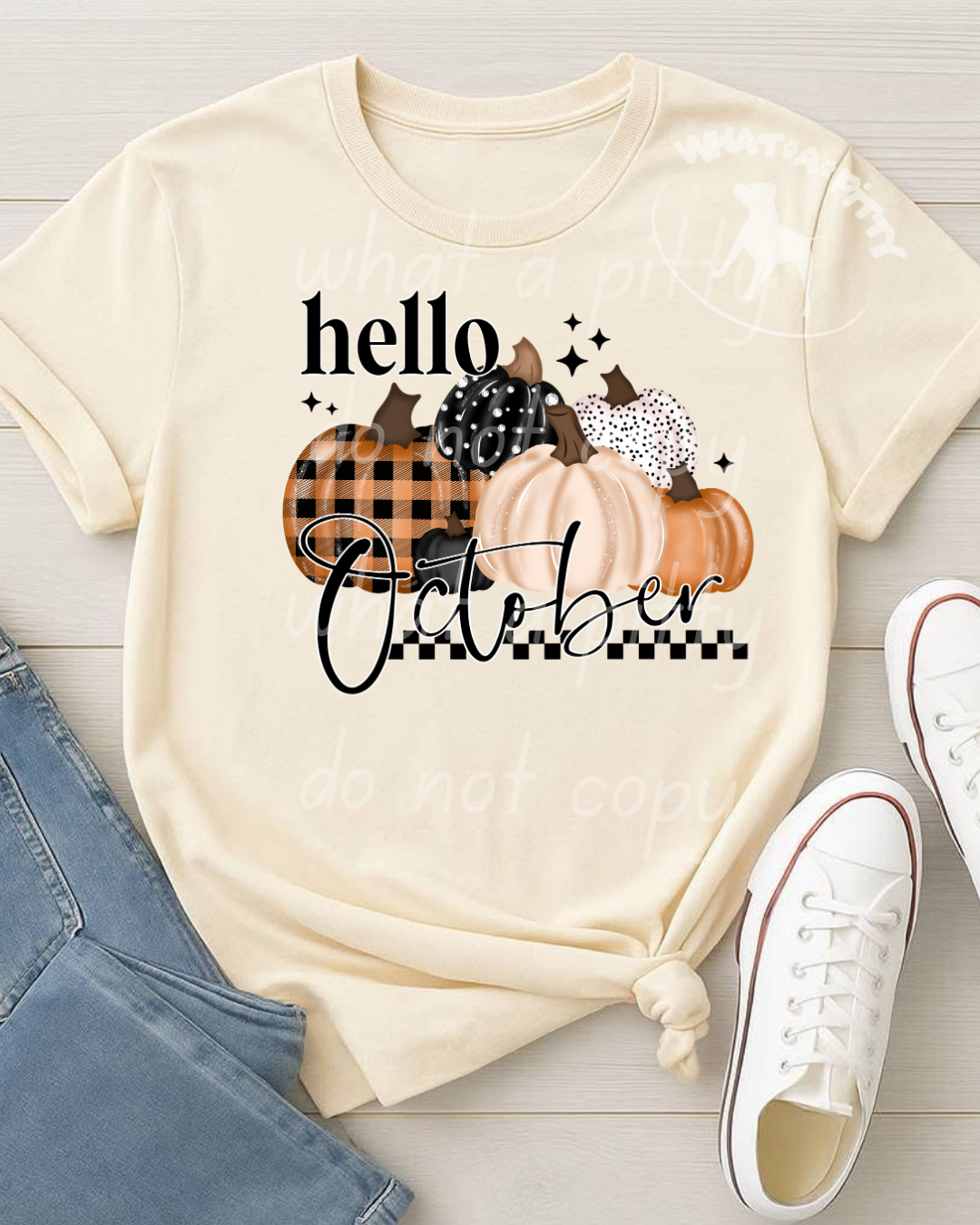 Hello October tee