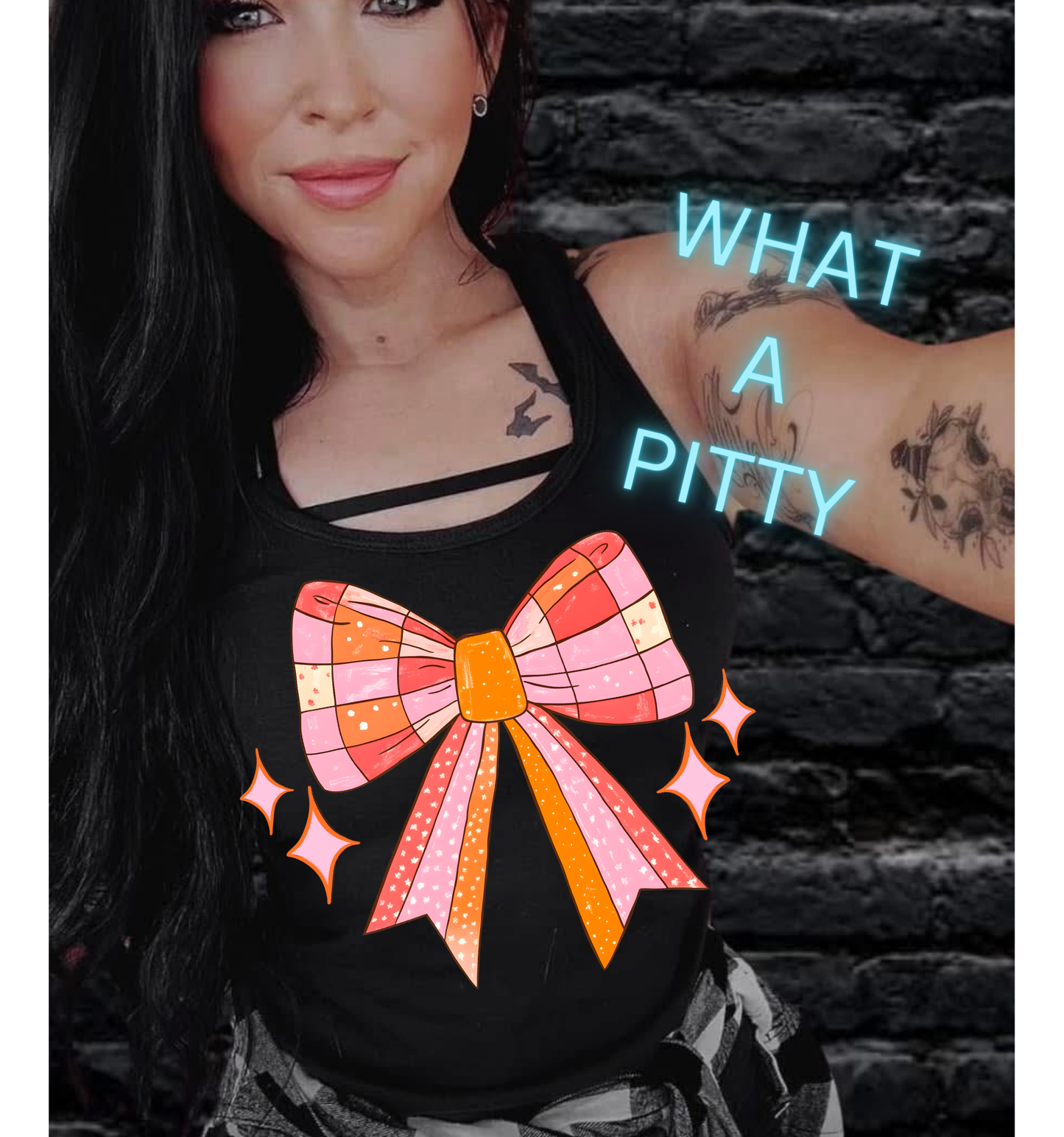 Pink & Orange trendy bow tee