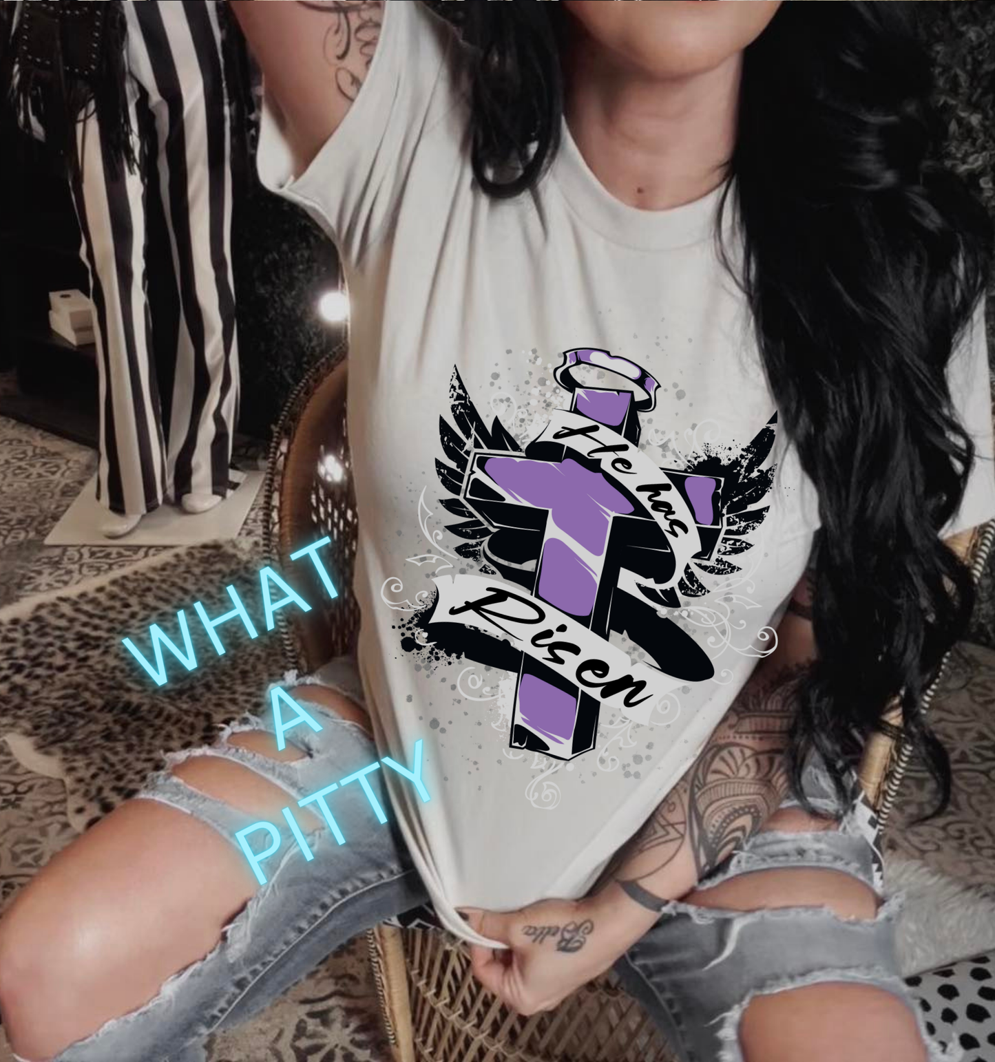 He has Risen Purple Cross tee