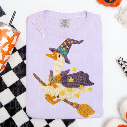 Goose Witch faux yarn tee