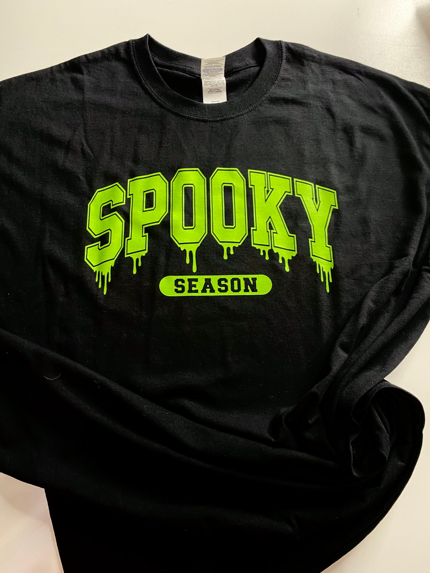Spooky Season Neon Green ink tee