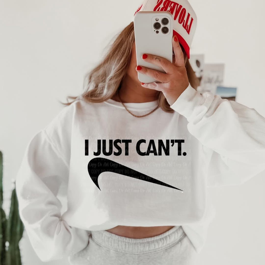 I just can't (Black Ink) TEE