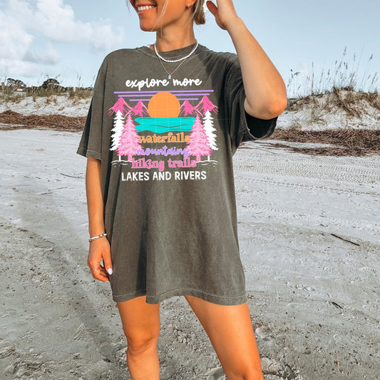 Explore More tee (white ink)