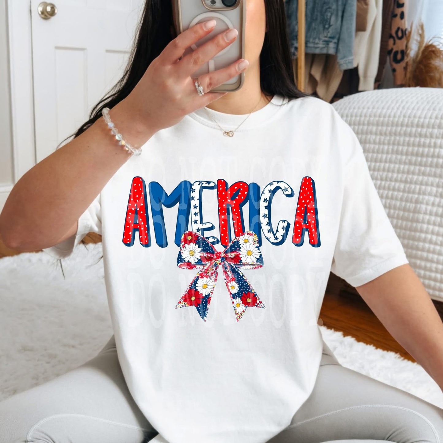 America Bow tee