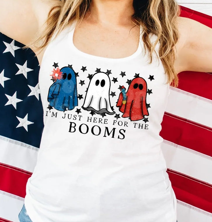 I'm just here for the BOOMS tee