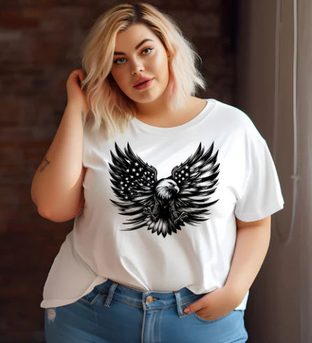 Eagle American Flag tee