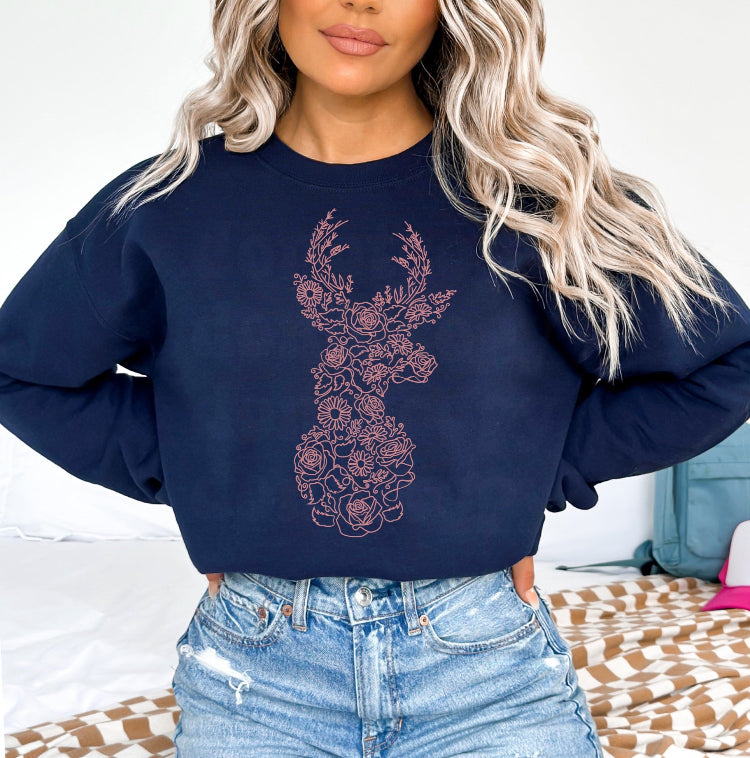 Floral Deer tee