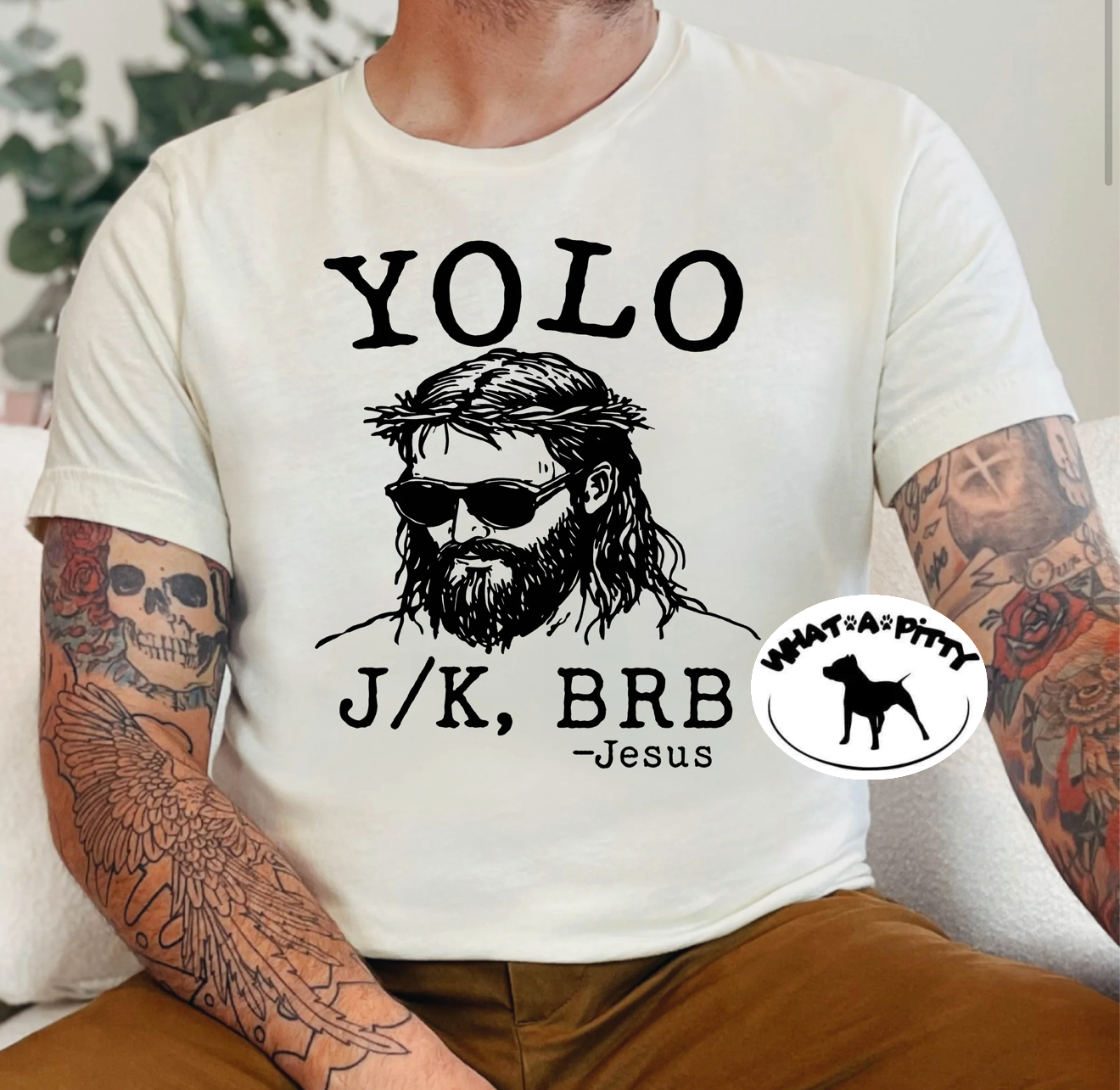 YOLO J/K BRB Jesus tee