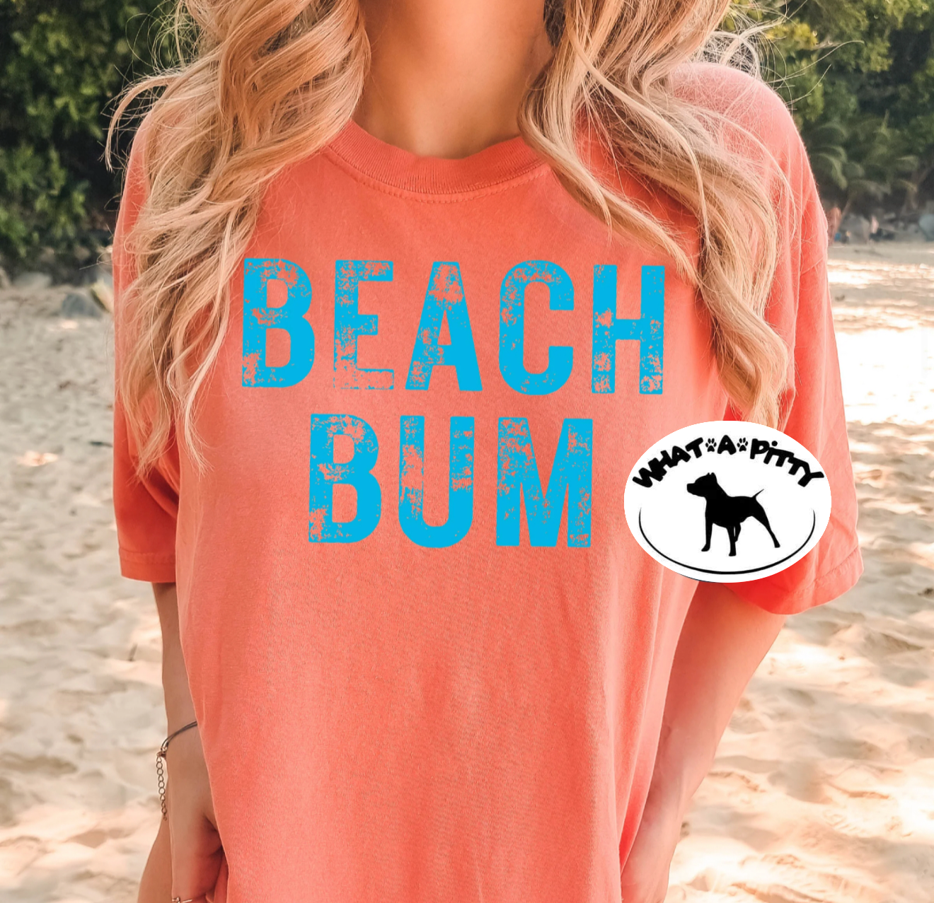 Beach Bum blue ink tee