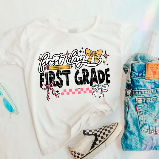 First Day of FIRST GRADE tee -YOUTH