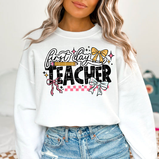 First Day Teacher tee