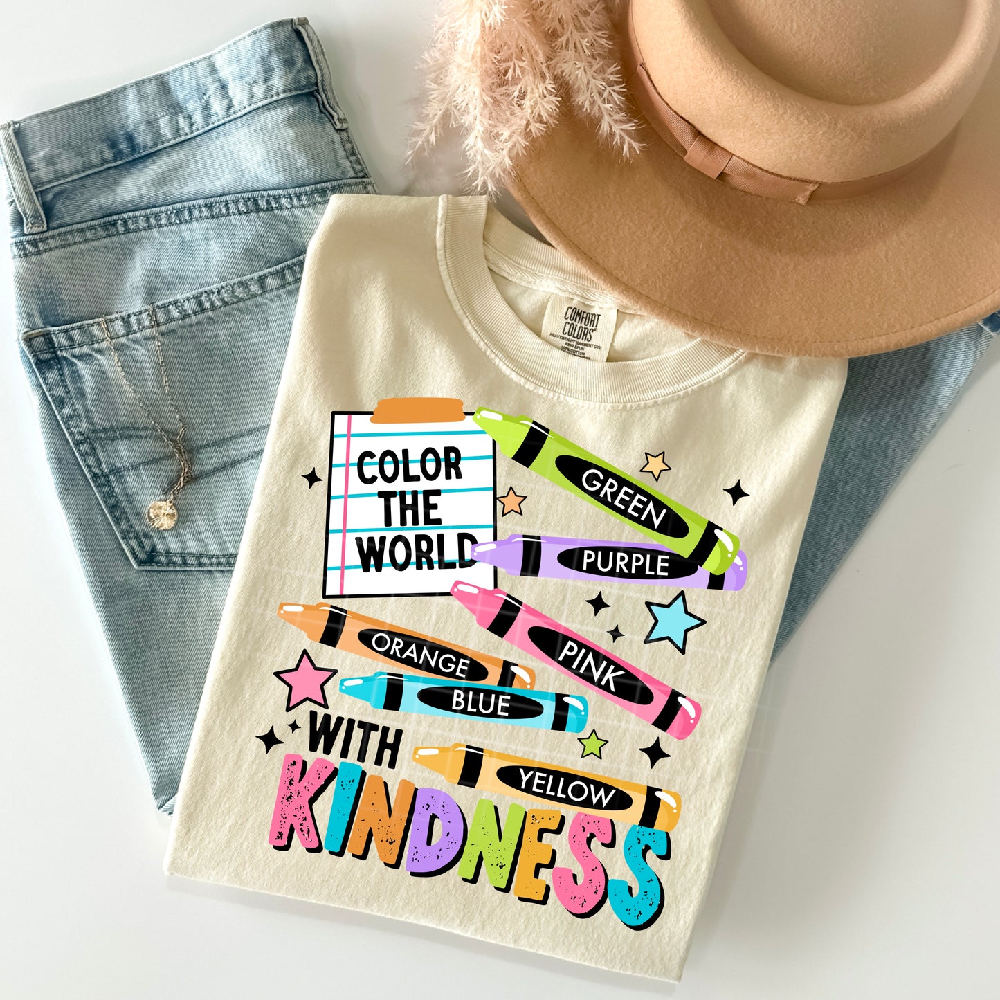 Color the World with Kindness tee