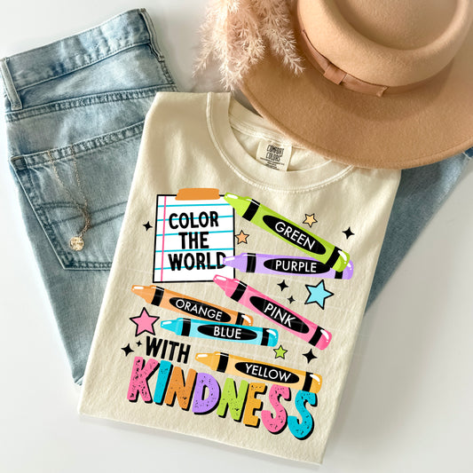 Color the World with Kindness tee -YOUTH