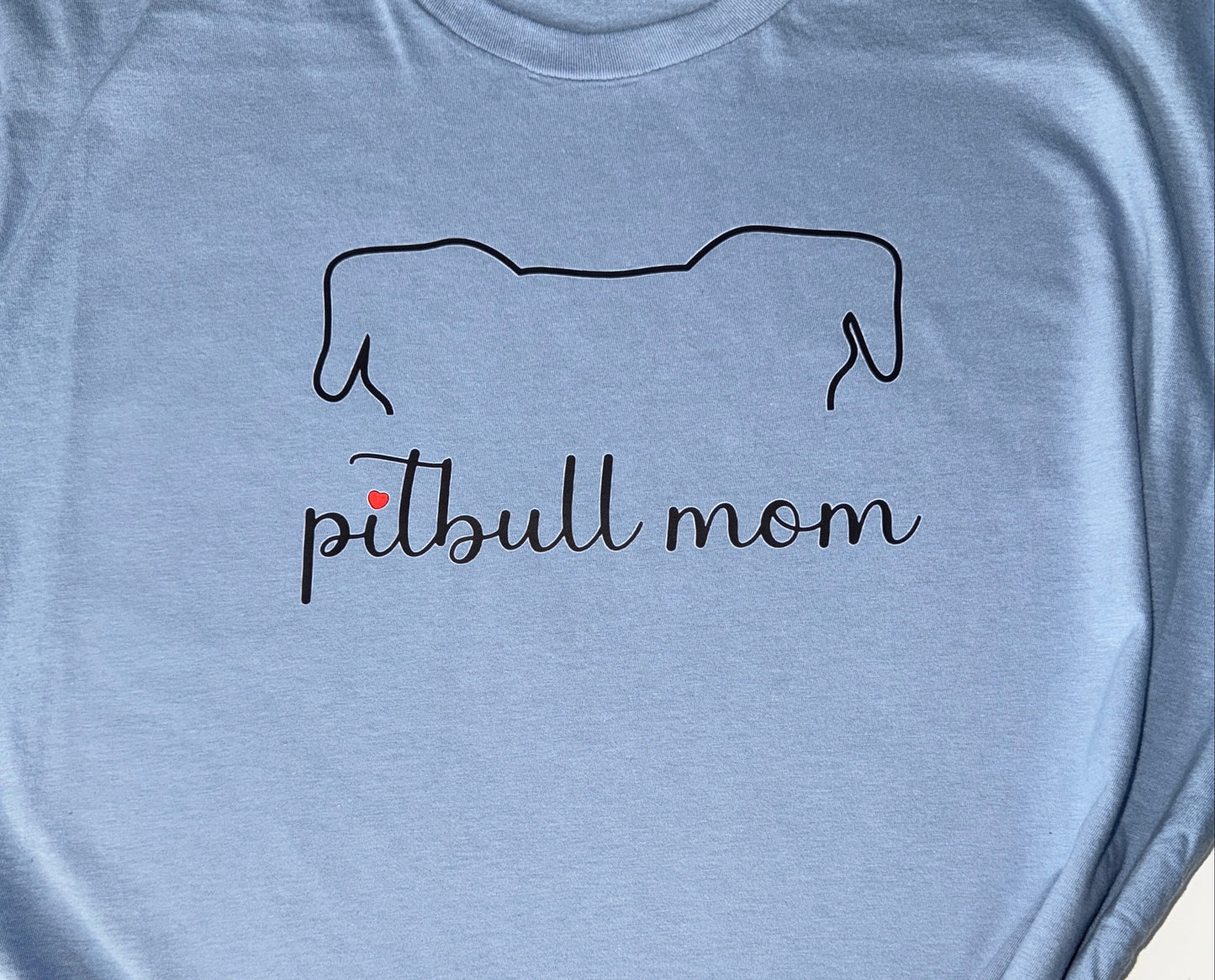 Pitbull Mom head outline tee