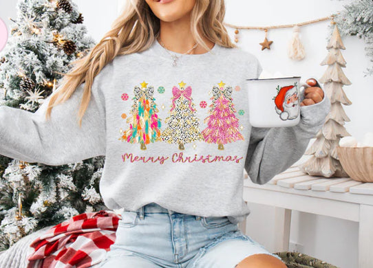 Colorful Christmas Trees tee