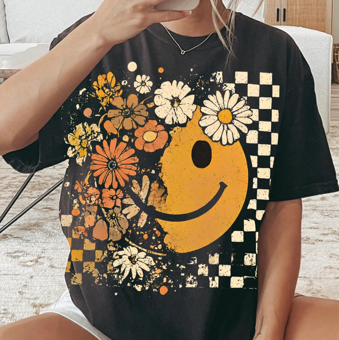 Fall Smiley tee