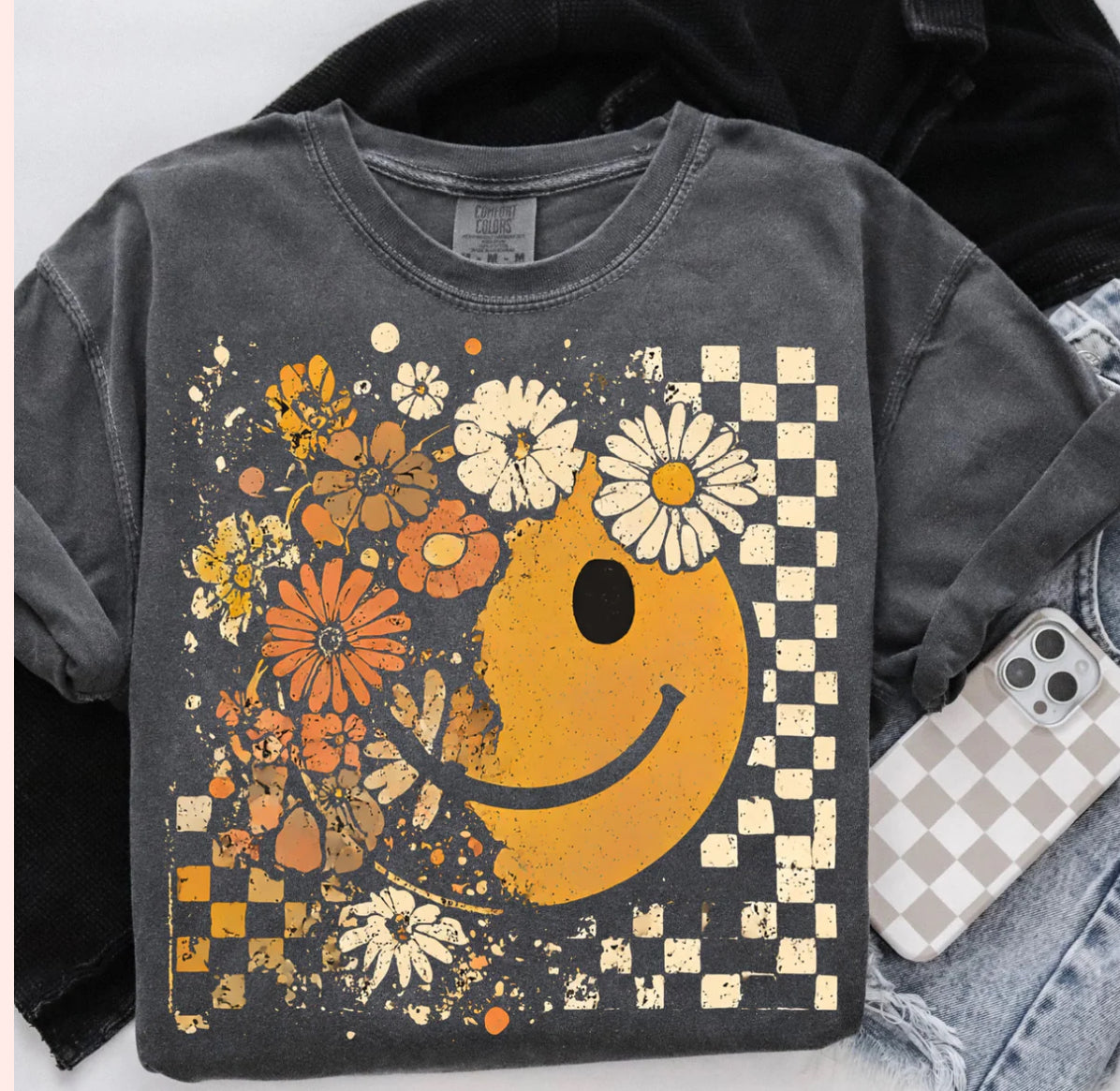 Fall Smiley tee