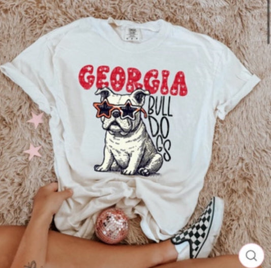 Georgia Bull Dog Cartoon tee