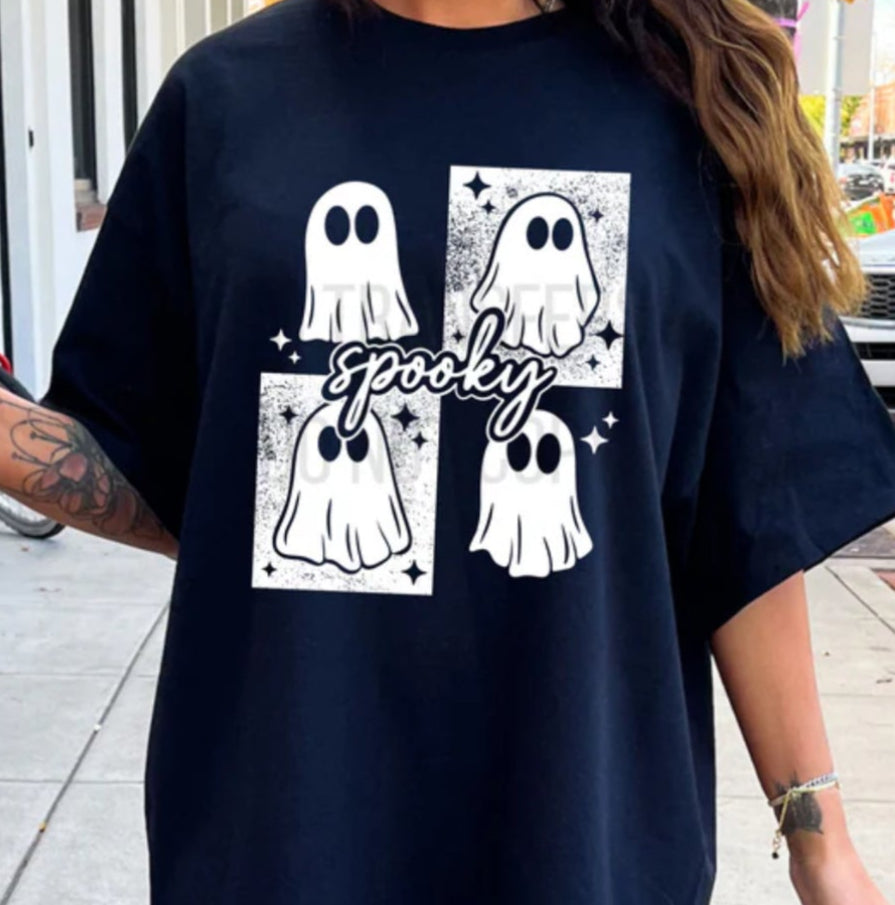 Spooky distressed Ghosts tee