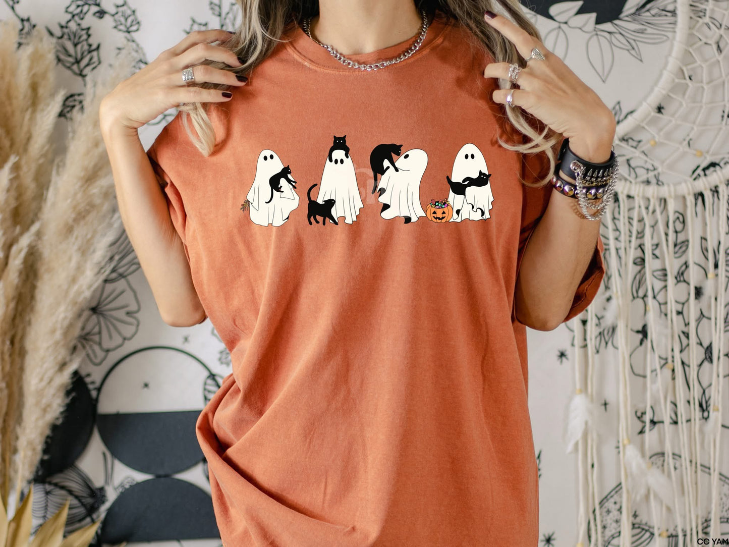 Ghosts with Black cats tee