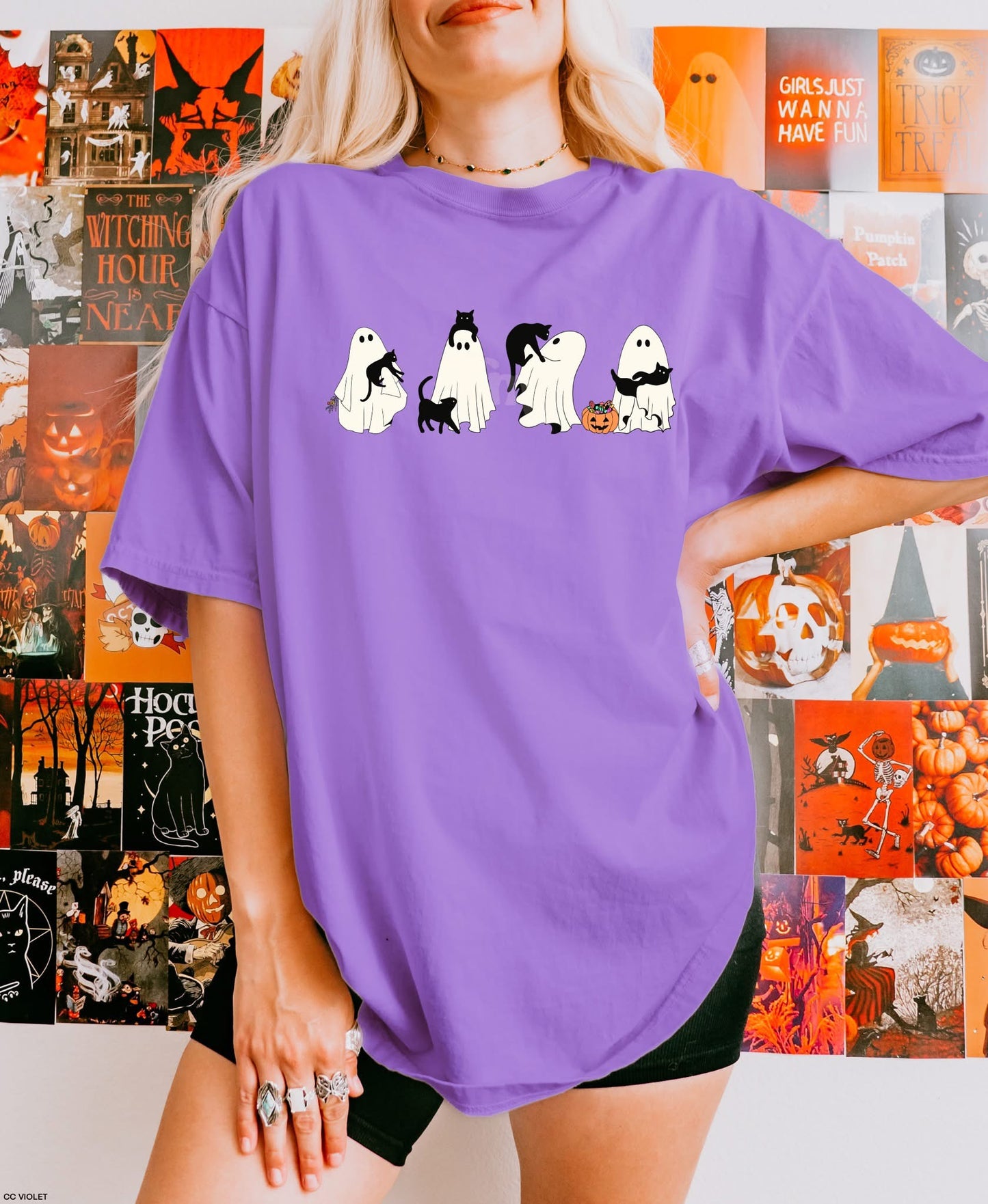 Ghosts with Black cats tee