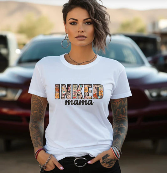 Inked Mama tattoo print tee