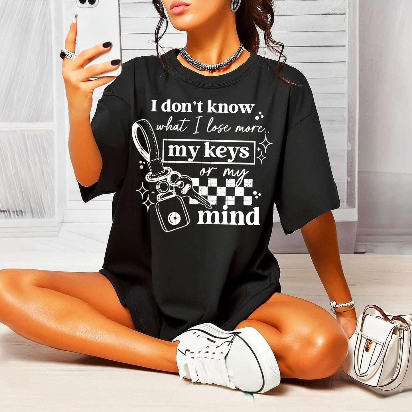 I don't know what I lose more (White Ink) tee