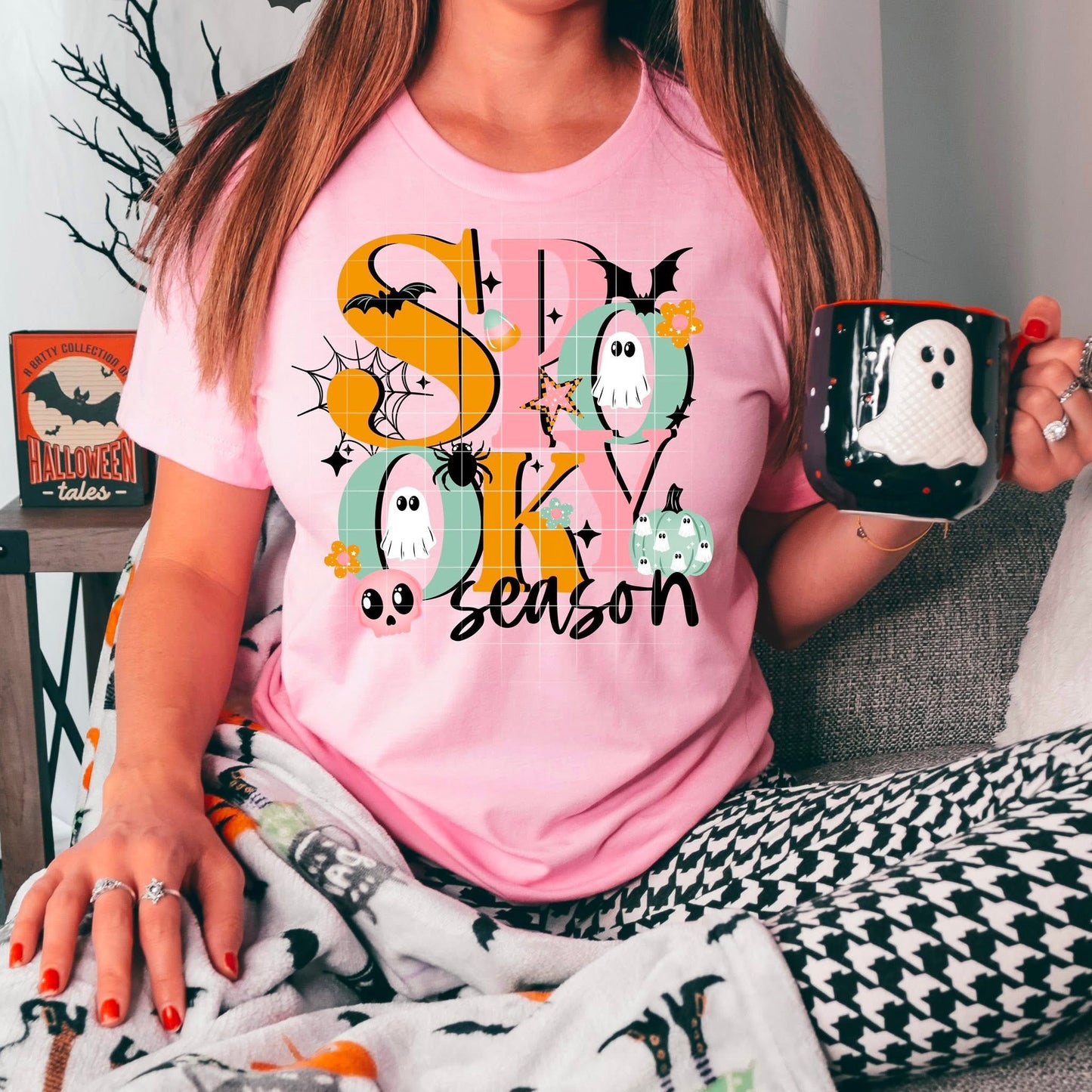 Pastel Spooky Season with glitter tee