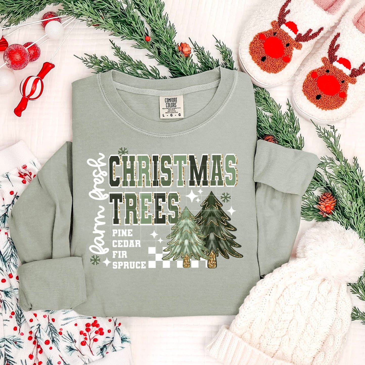 Farm Fresh Christmas Trees tee (White Ink)