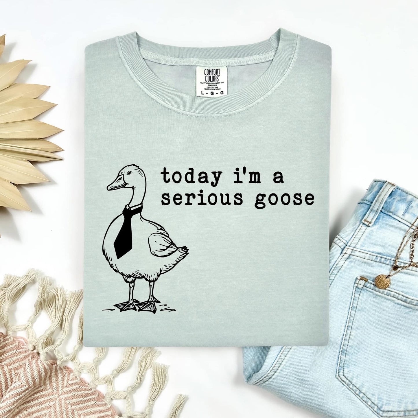 today i'm a serious goose tee