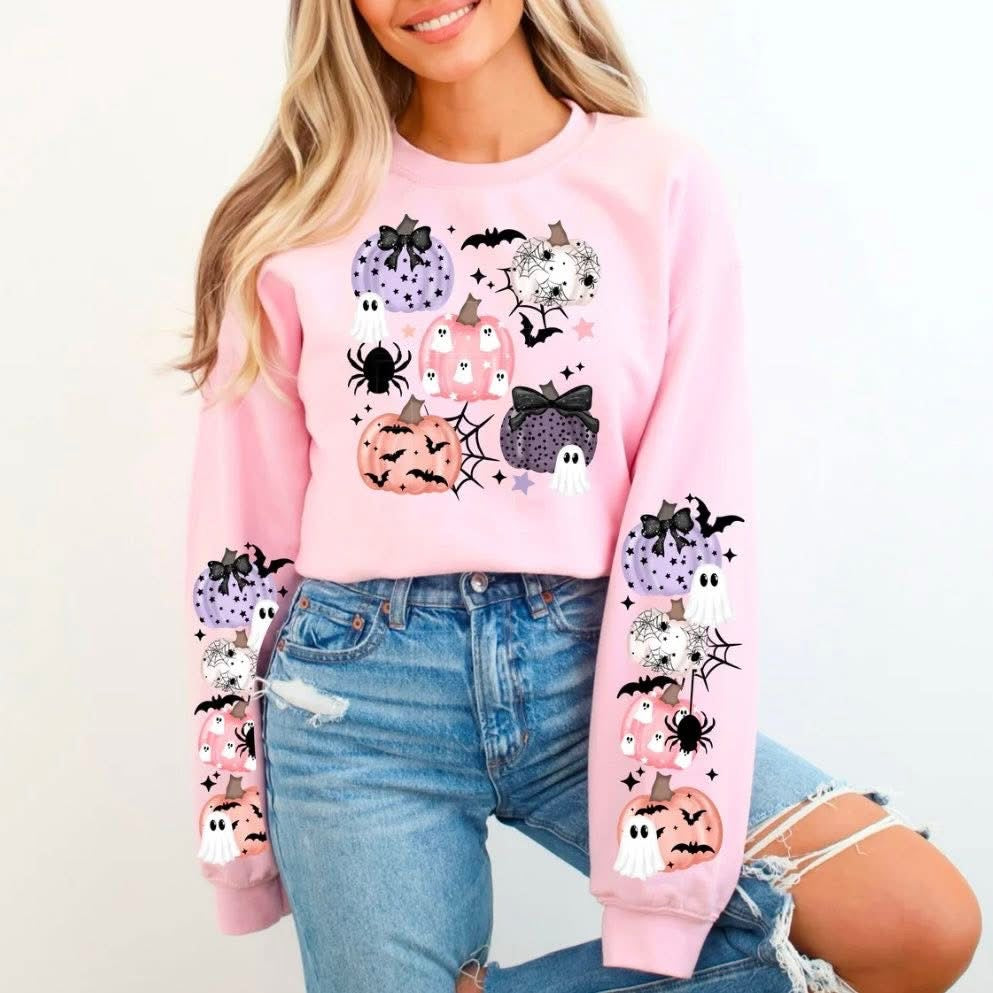 Pumpkin Patch sleeve design sweatshirt