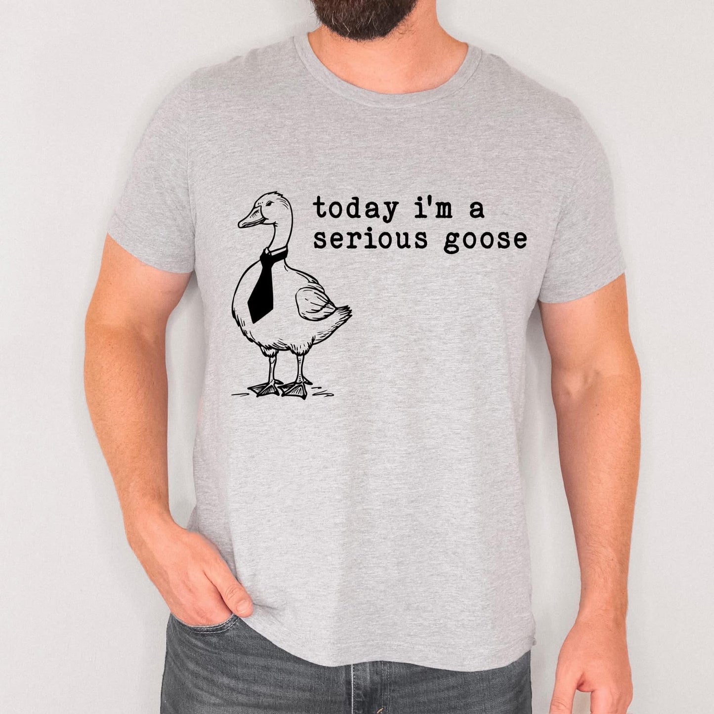 today i'm a serious goose tee