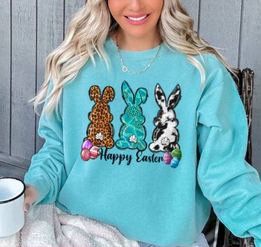 Happy Easter Bunny Trio tee