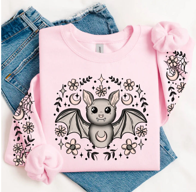 Adorable Floral Bat sweatshirt