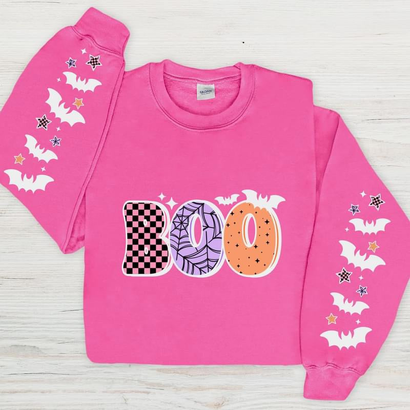 BOO sweatshirt with bats