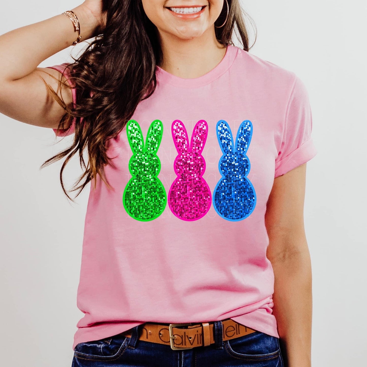 Faux Glitter Peeps tee