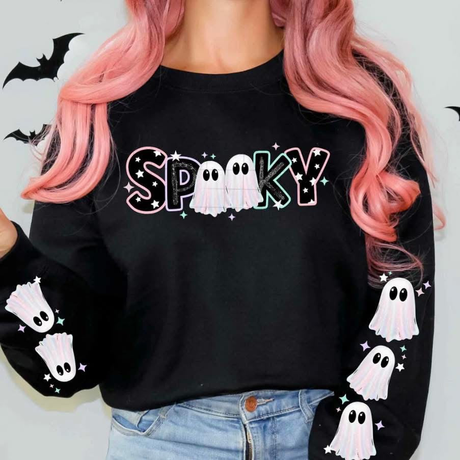 Pastel Spooky Ghosts w/ Sleeve designs (Copy)