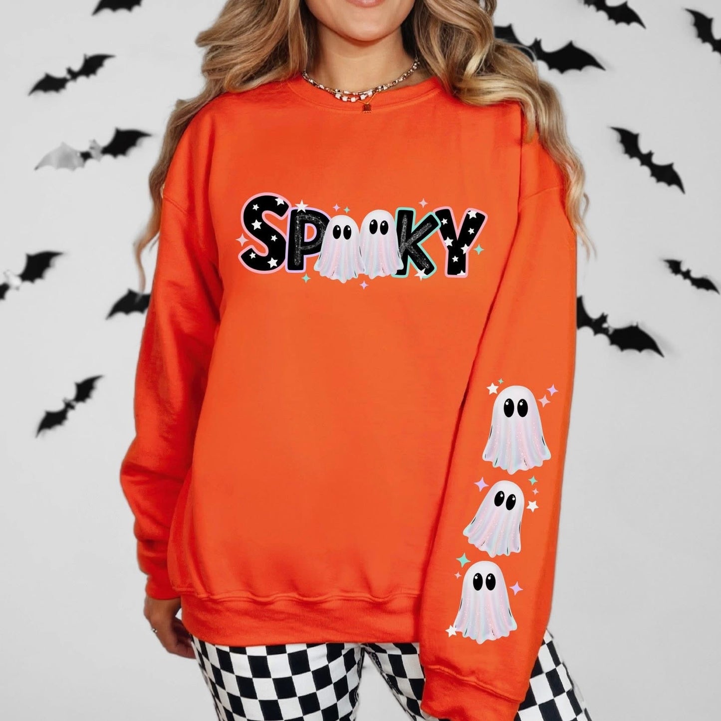 Pastel Spooky Ghosts w/ Sleeve designs (Copy)