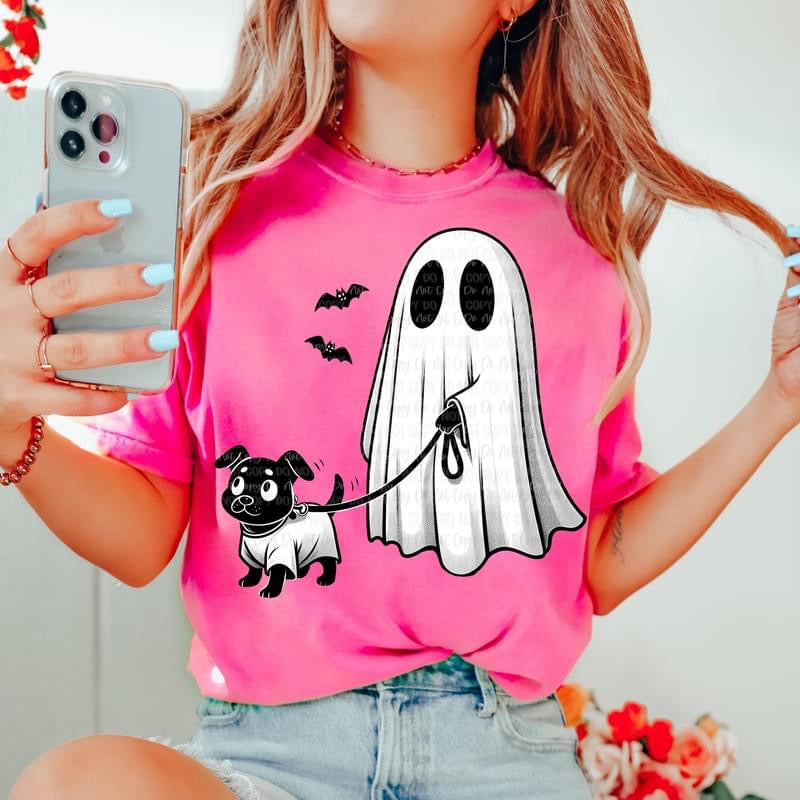 Ghost Walking Black Dog tee