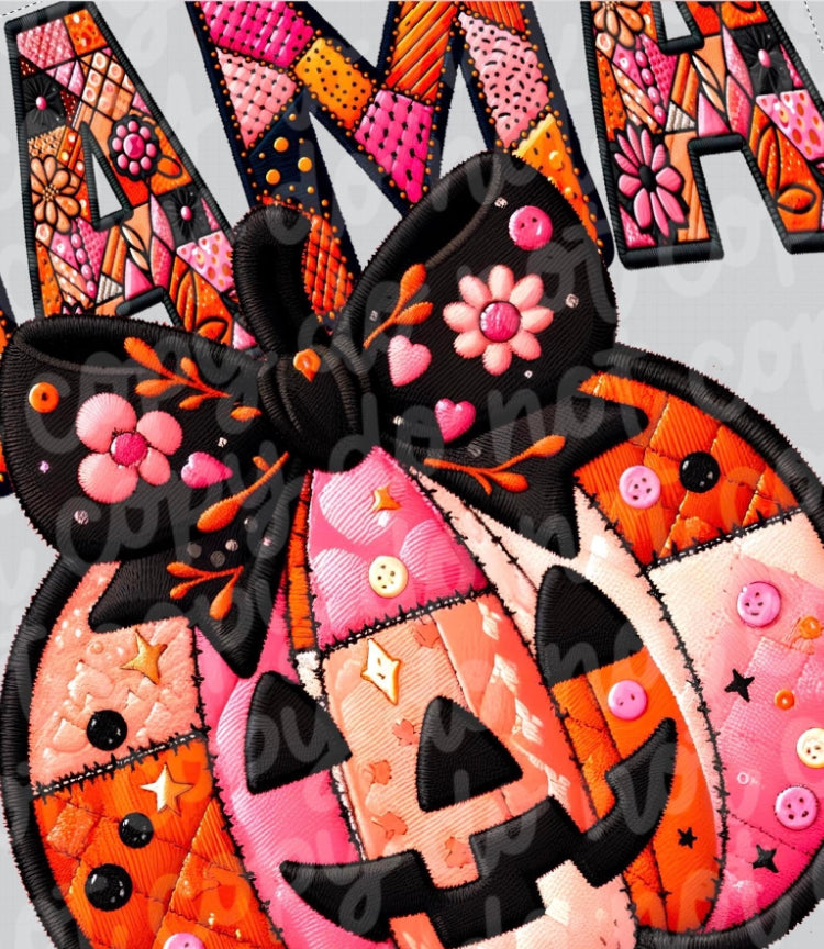 MAMA Patchwork Pumpkin tee