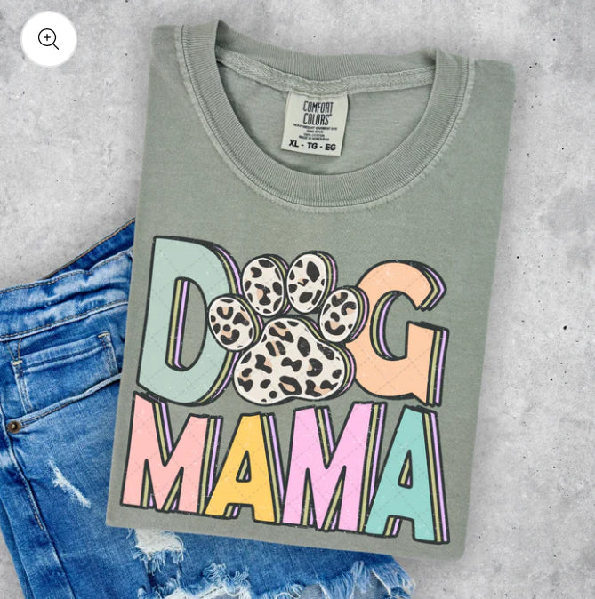 Dog Mama Pastel print tee