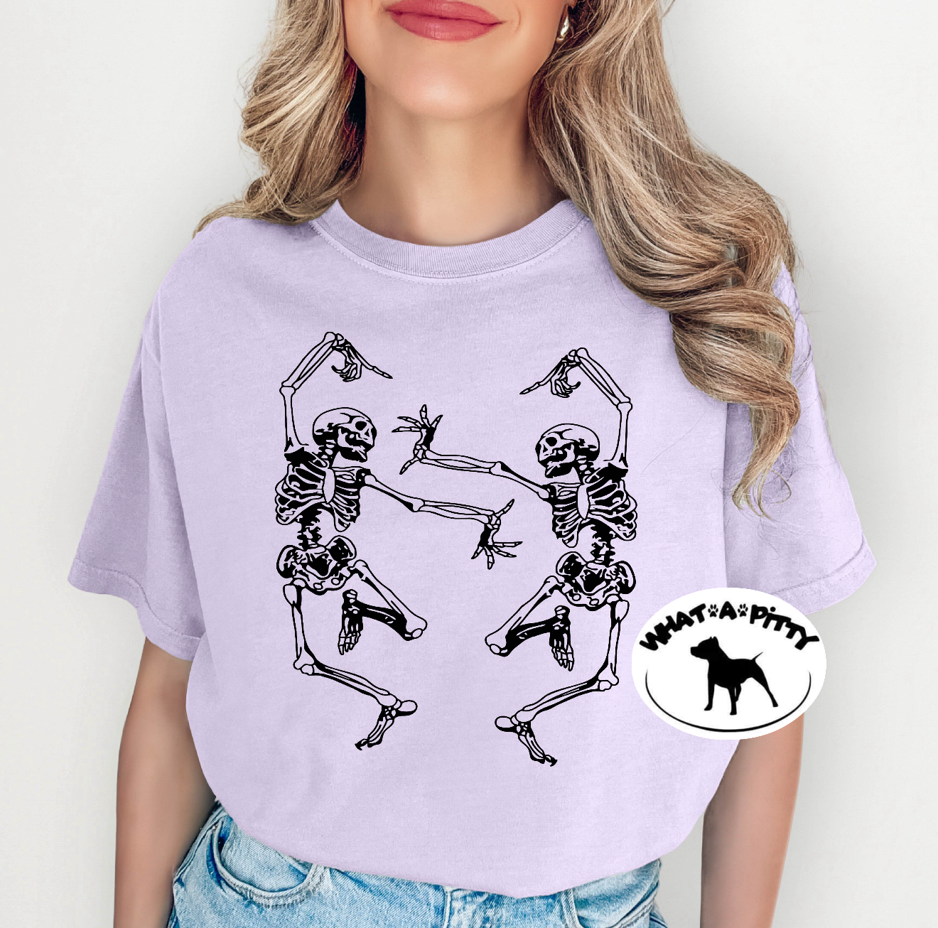 Dancing Skellies tee (Black Ink)